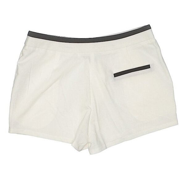 Women's ISSI Off-White Dressy Shorts with Black Trim Size S - Picture 2 of 2